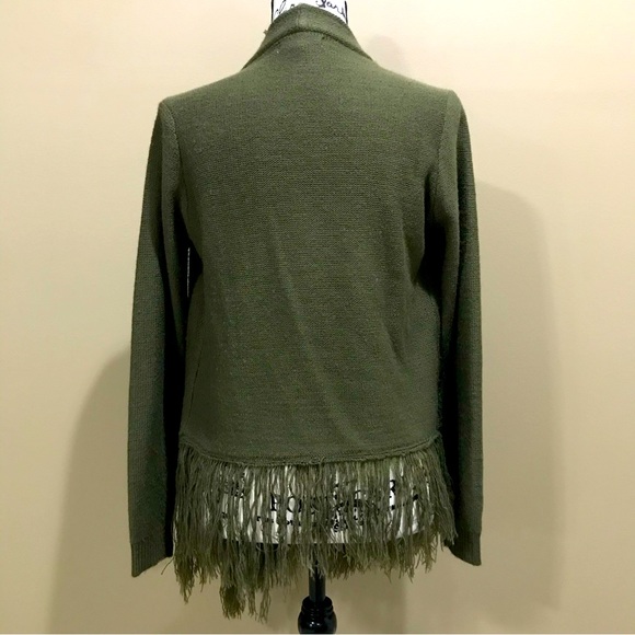 one the land | Fringe Diagonal Zip Cardigan - Picture 7 of 10
